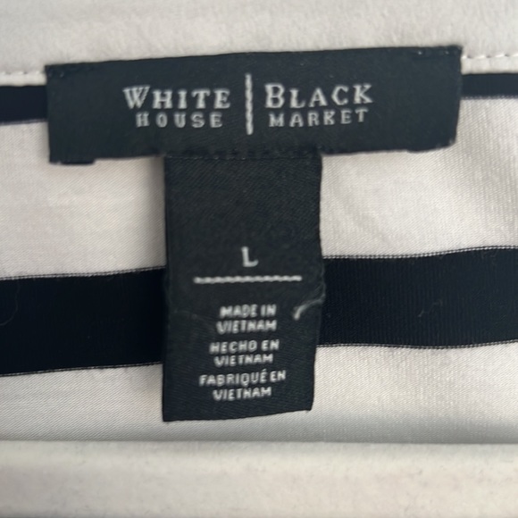 WHBM Black and White Long Sleeved Tee - Picture 2 of 3
